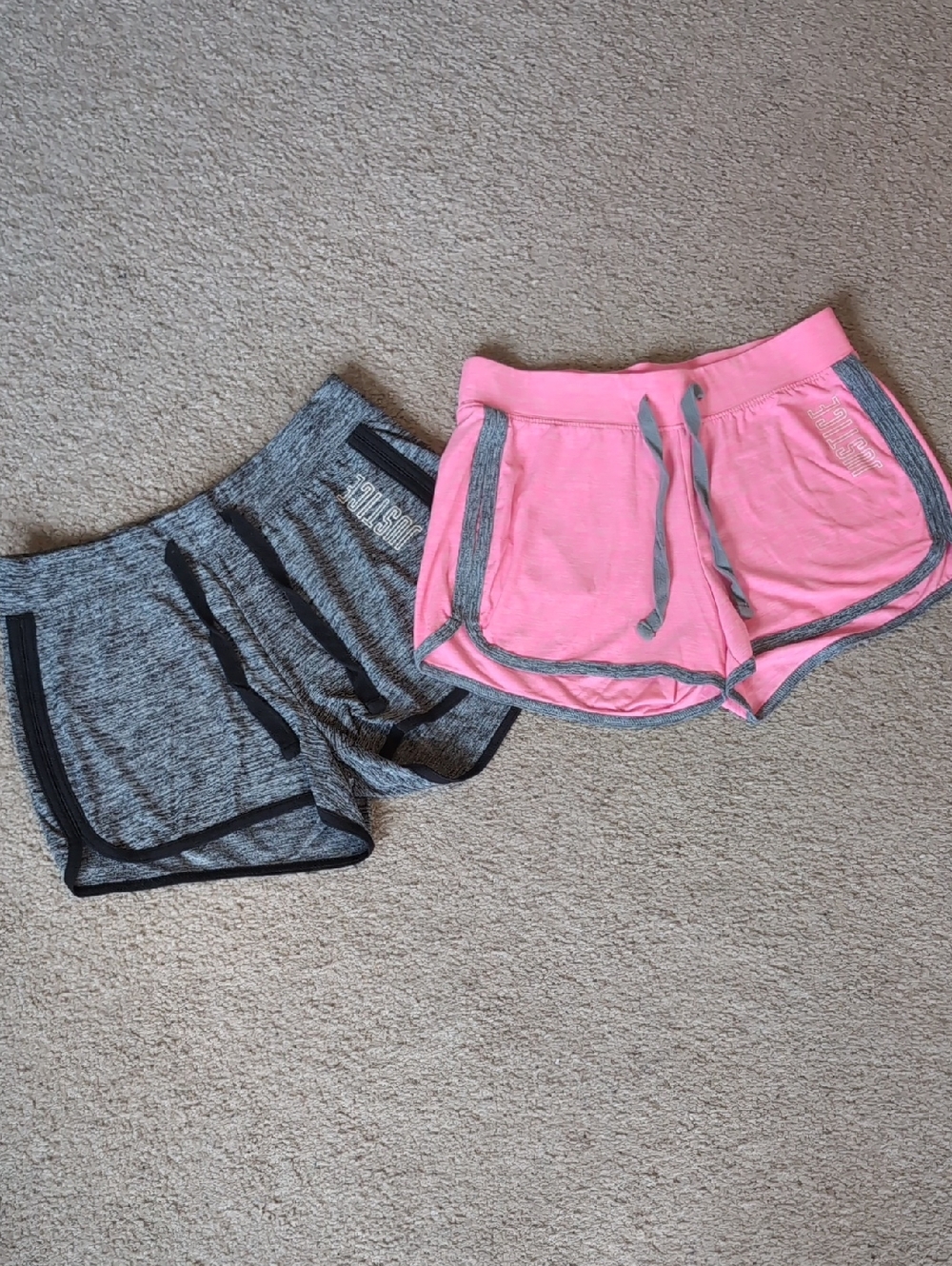 ⭐2/$20 Justice Girls Pink and Gray Athletic Shorts Set